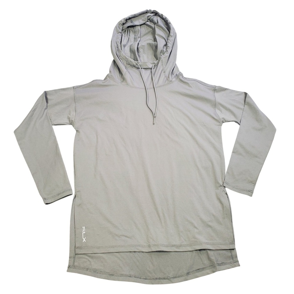 RLX Ralph Lauren Featherweight Hoodie Women XS Grey Performance Golf Lightweight